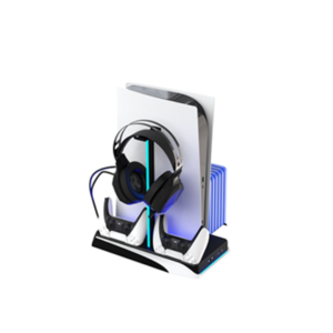 Porodo Gaming Multi-Function PS5 and Headphone Cooling and Charging Hub - Black/White