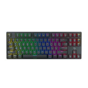 Porodo Gaming 3in1 Wireless Mechanical Keyboard TKL Gateron Pro Switch (Red) - Black
