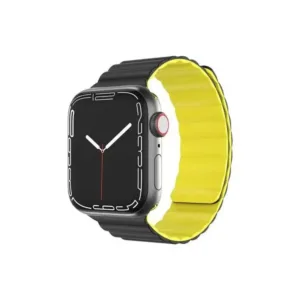 Green Lion Leather Link Watch Band 42/44/45/49MM - Black/Yellow