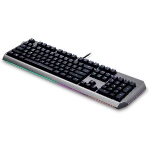 Porodo Gaming Wired Mechanical Gaming Keyboard with Gateron Pro Switch (Blue) - Black