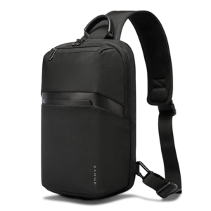 BANGE Multi functional Men's Oxford Crossbody Bag Anti-theft Shoulder Bags Short Trip Messenger USB Charging Chest Bag Pack - Black