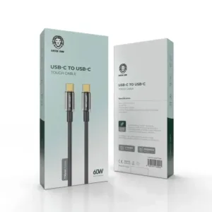 Green Lion USB-C to USB-C Touch Cable 1M 60W - Black