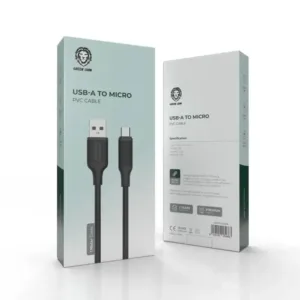 Green Lion USB-A to Micro USB PVC Cable 1M 2.4A - Black