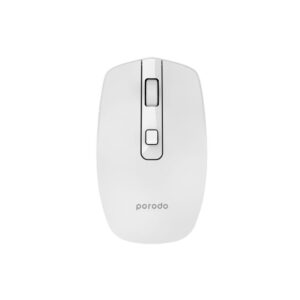 Porodo 2.4G Wireless and Bluetooth Rechargeable Mouse DPI 1600 - White