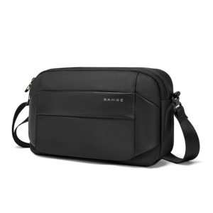 BANGE Men's Shoulder Bags Nylon Business Man Bags 8.6" Briefcase Canvas Crossbody Bags Small Waterproof Bag Male Fashion-Black