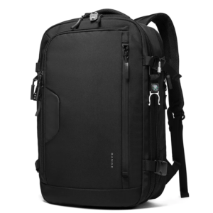 BANGE Men Large-Capacity Shoulders Backpack Business Anti-theft Waterproof Handbag - Black