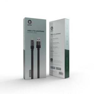 Green Lion Liquid Silicone Cable USB to Lightning 1m - Black