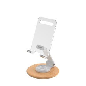 Porodo Transparent Mobile Stand - White