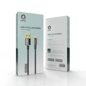 Green Lion USB-A to Lightning Touch Cable 1M 3A - Black