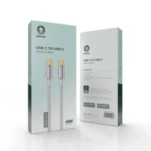 Green Lion USB-C to USB-C Touch Cable 1M 60W - White