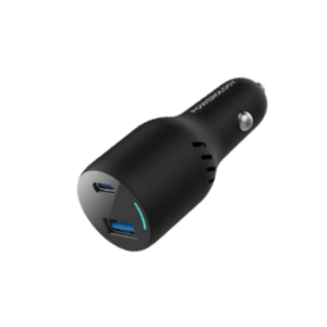 Powerology 65W PD +  QC3.0 LED Dual Ports Car Charger - Black