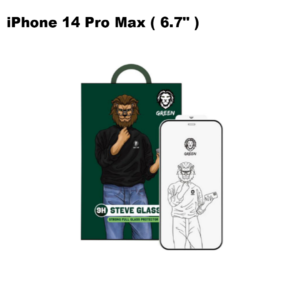 Green 9H Steve Glass Strong Full Screen Protector for iPhone 14 Pro Max ( 6.7" ) - Clear