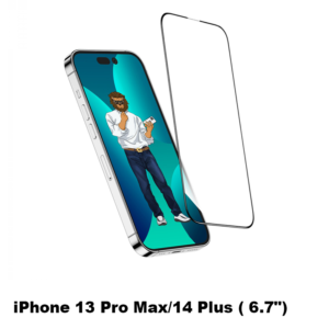 Green 9H Steve Glass Strong Full Screen Protector for iPhone 13 Pro Max/14 Plus ( 6.7")-Clear