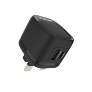 Green Lion PD 20W + QC Wall Charger With Type-C To Type-C Cable - Black