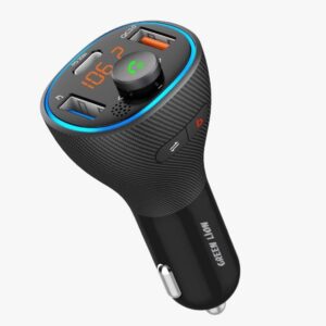 Green Wireless Hands-Free Car Kit with Built-In FM Transmitter ( QC3.0 + PD 20W ) 38W