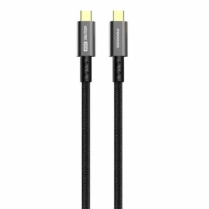 Porodo woven TypeC-C Cable 240w 40gbps 8K 60hz - Black