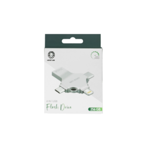Green Lion 4 in 1 USB Flash Drive 256GB - Silver