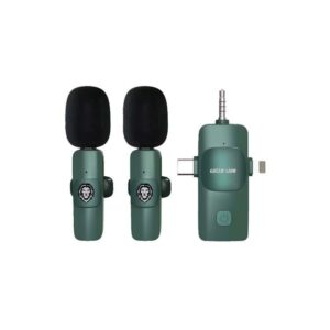 Green Lion 3 IN 1 Microphone Type-C / Lightning / Aux - Green