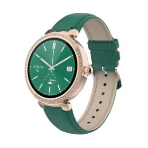 Porodo Belle  Lady Smart Watch Rose Gold dial + Green Strap