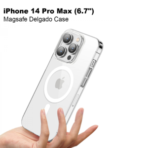 Green Magsafe Delgado Case for iPhone 14 Pro Max ( 6.7" ) - Clear