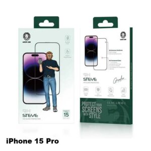 Green Lion 9H Steve HD Screen Protector for iPhone 15 Pro - Clear