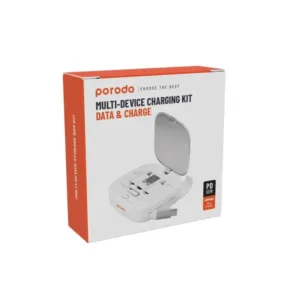 Porodo 6in1 Multi Functional Charge Kit with 60W Type C-C Cable - White