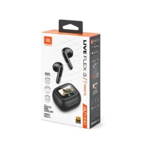 JBL Live Flex 3 True Wireless Noise Cancelling Earbuds With Display - Black