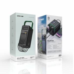 Green Lion Solar Max 80000mAh PowerBank - Black