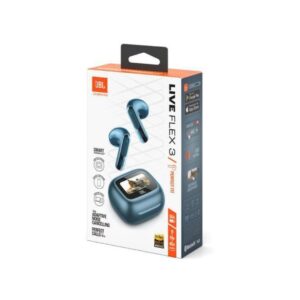 JBL Live Flex 3 True Wireless Noise Cancelling Earbuds With Display - Blue