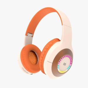 Porodo Soundtec Kids Bluetooth Headphone 200mAh - Beige/Orange