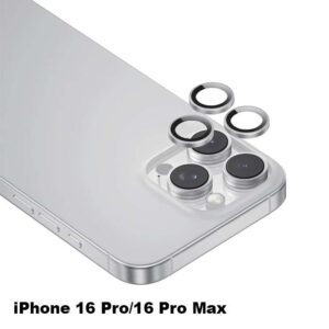 Green Lion Classic Camera Lens for iPhone 16 Pro/Pro Max - White Titanium