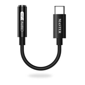 Master USB-C to 3.5mm Audio Jack Converter-Black