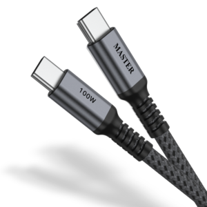 Master Braided 100 W Cable USB-C to USB-C 1.20M - Gray