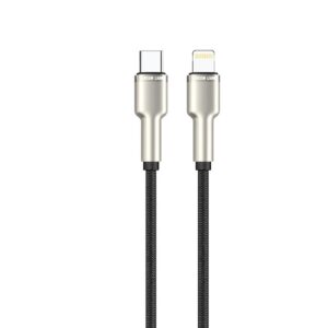 Green Lion USB-C to Lightning Braided Zinc Alloy Cable 27W 1M - Black