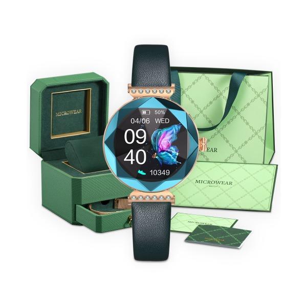 Green Lion Swarovski Smart Watch Blue