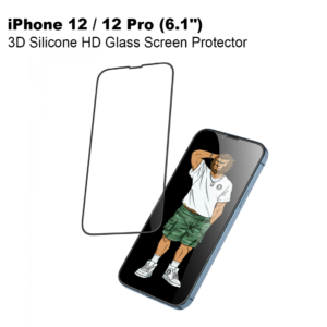 Green 3D Silicone HD Glass Screen Protector for iPhone 12 / 12 Pro 6.1"