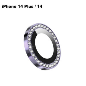 Green Lion Diamond Camera Lens for iPhone 14 Plus / 14 - Purple