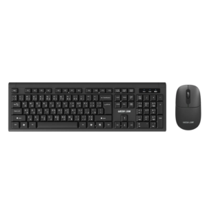 Green Lion GKM-200 Wireless Combo Keyboard and Mouse - Black