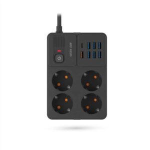 Green Lion Power Socket 7 USB-A Port & 1 PD Port - Black