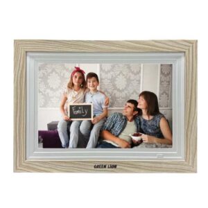 Green Lion Digital Picture Frame Touch Screen Display 10.1 Inch - Wooden