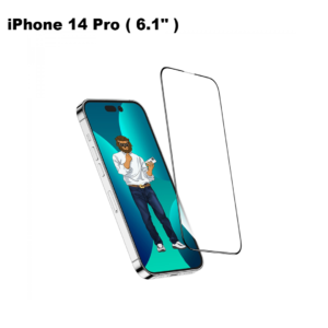 Green 9H Steve Glass Strong Full Screen Protector for iPhone 14 Pro ( 6.1" ) - Clear