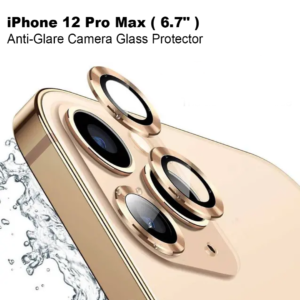 Green Anti-Glare Camera Glass Protector for iPhone 12 Pro Max ( 6.7" ) - Gold