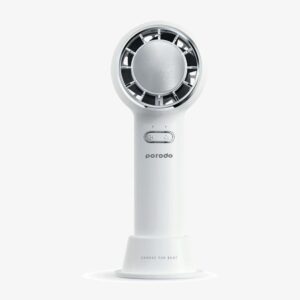Porodo LifeStyle Mini Portable Handheld Turbo Fan with Cold Compress 5W 2200mAh - White