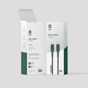 Green Lion USB-C to Type-C TPE Cable 1M PD 60W - Black