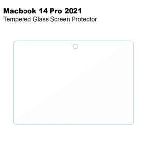 Green Tempered Glass Screen Protector for Macbook 14 Pro 2021 - Clear