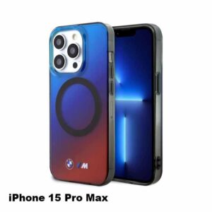 BMW Magsafe Case with M Gradient Design for iPhone 15 Promax - Blue/Red