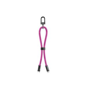 Green Lion Keychain lanyard USB-C to USB-C 60W - Pink