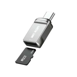 Green Lion SD Card Reader USB C to Micro SD - Silver
