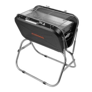Porodo Lifestyle Foldable BBQ Grill Box with Handle and Tripod - Black