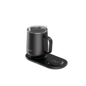 LePresso Heated Mug 12oz with Wireless Charging Pad - Black